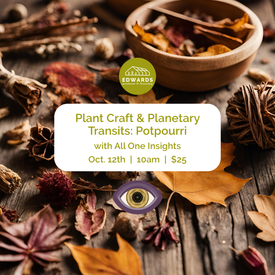 Plant Craft and Planetary Transits: Potpourri / Saturday, October 12 at 10a